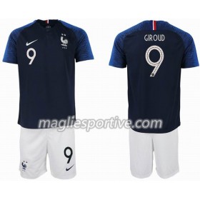Completo Calcio Francia GIROUD 9 2 star Bambino Divisa Prima Mondiali 2018